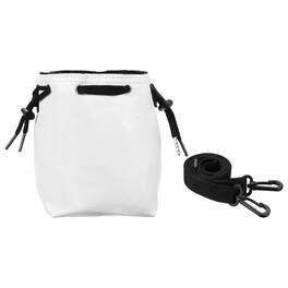 Unique Bargains - PU Leather Drawstring Camera Bag, Small Protective Lens Case for Nikon Z9, Z7ll, Fuji X-T50 - White