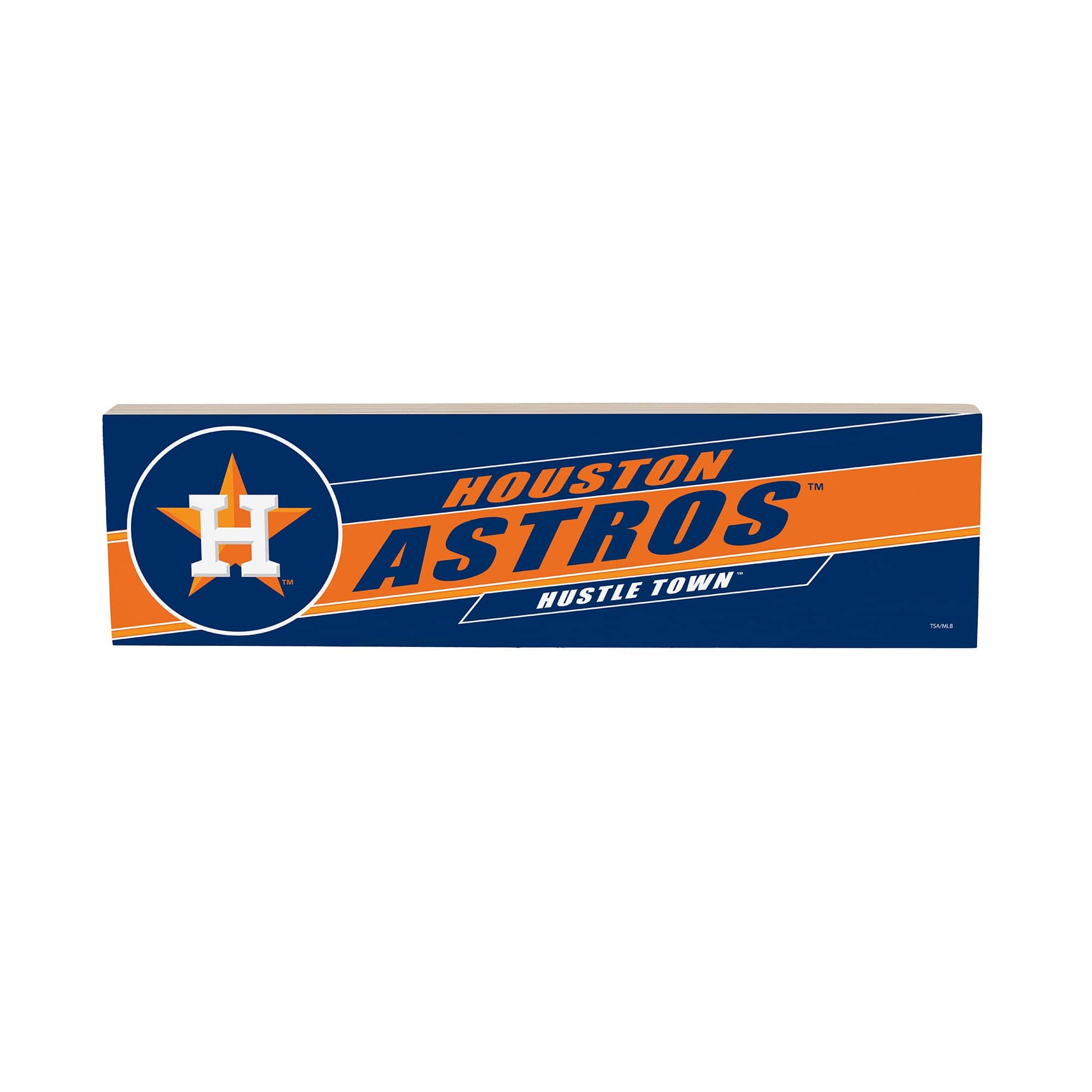Evergreen Enterprises - Houston Astros 5" x 18" Shadow Logo Wood Mantle Sign - Multicolor