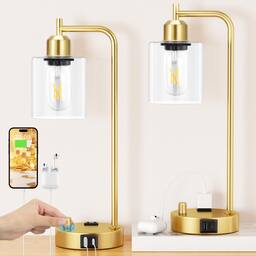 Clear Glass&Gold Base