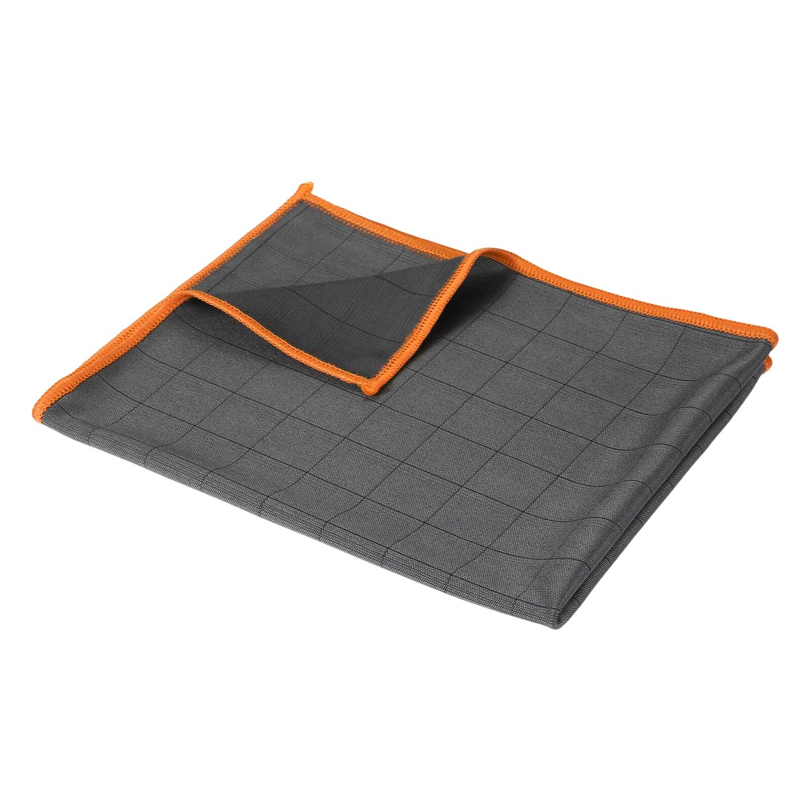 Unique Bargains - 20x16 Inches Carbon Microfiber Cloth, 1pc Ultra Absorbent Lint Free Towel for Glass, Mirror, Kitchen, Cars, Dish - Orange price history on PriceWatchPro