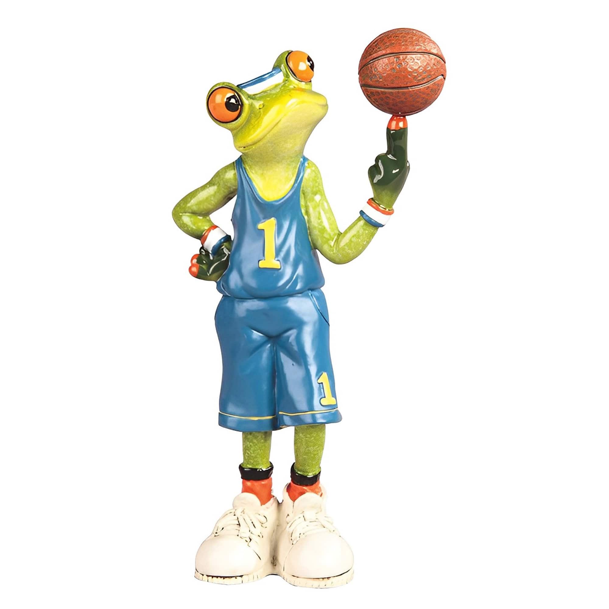 FC Design - 6.75"H Frog the Basketball Player Figurine Statue Office Desk Tabletop Home Decor Gift - Multi-Color