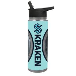 Great American Products - Seattle Kraken 24oz. Jr. Thirst Game Puck Hydration Bottle - Black