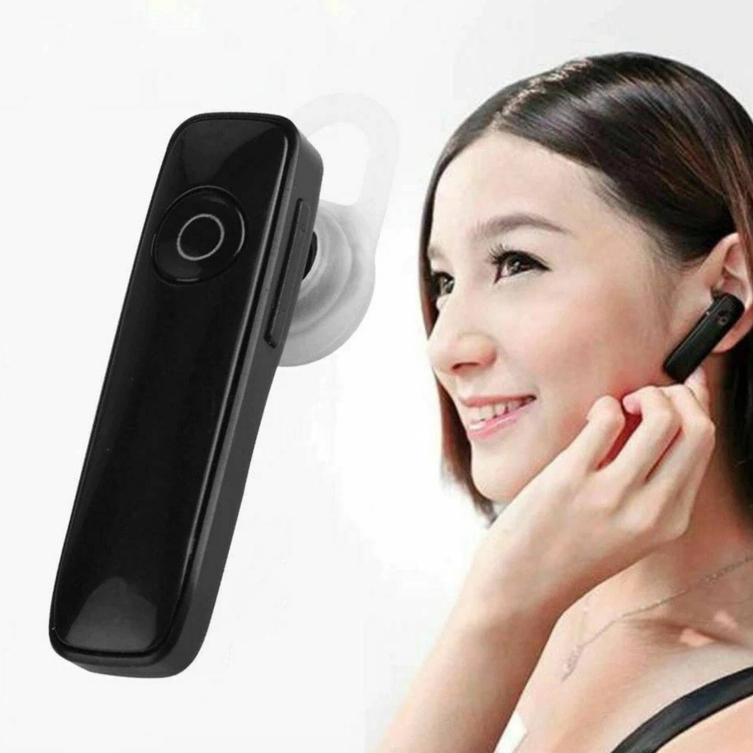 Left. Stock Preferred - Mini Bluetooth 4.1 Wireless Headset In-Ear Stereo Earphone with Mic - Black.