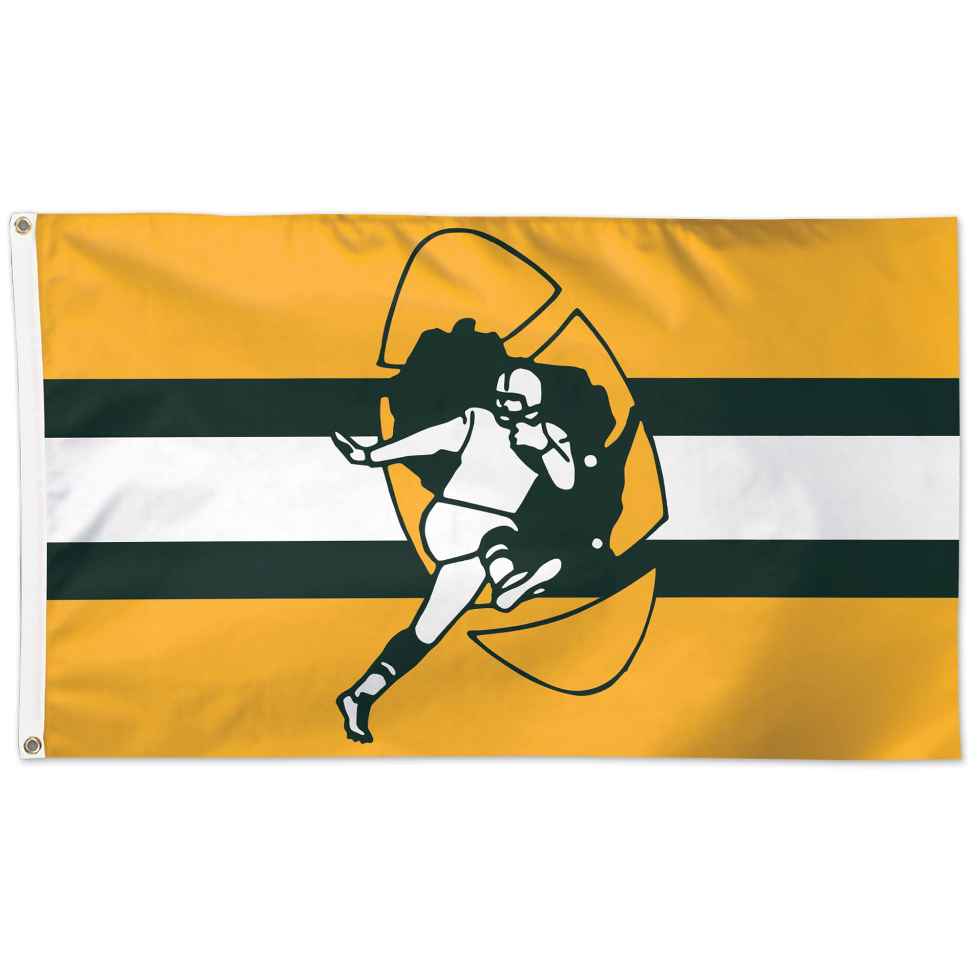 Front. WinCraft - Green Bay Packers 3' x 5' Historic Logo One-Sided Flag - Multicolor.