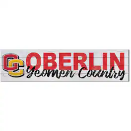 Jardine - Oberlin Yeomen 10'' x 40'' Logo Sign - White