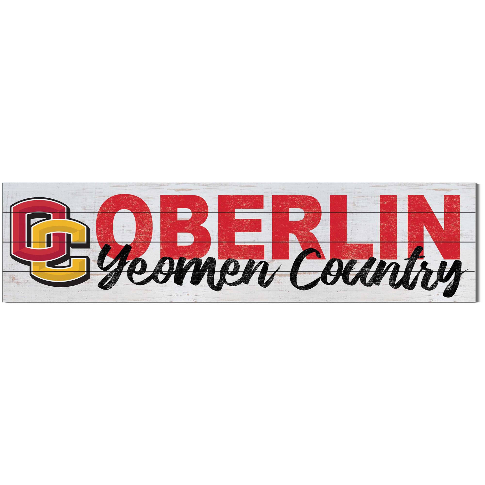 Oberlin Yeomen 10'' x 40'' Logo Sign