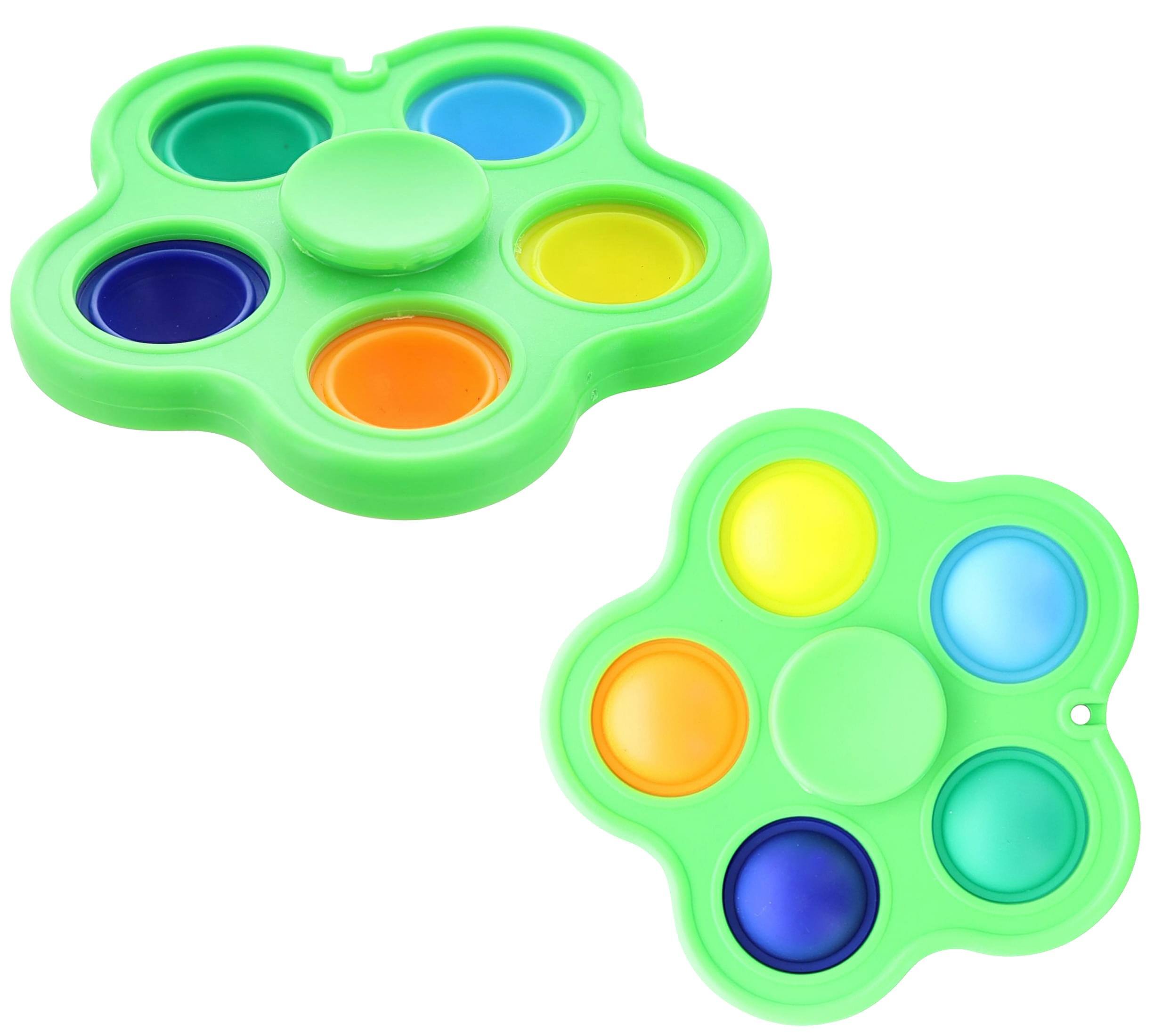 Alt View 1. Toynk - Pop Fidget Toy Spinner Green 5-Button Bubble Popping Game - Green.