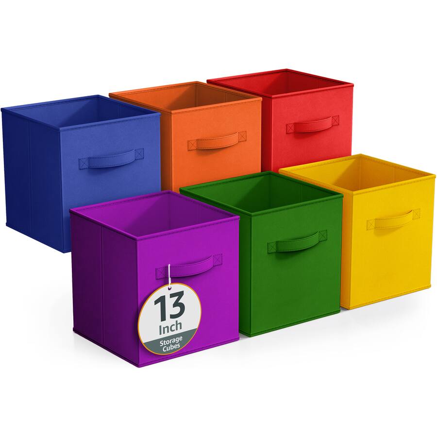 Sorbus Fabric Storage Cubes, 8 Foldable Storage Bins for Organizing ...
