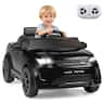 Costway - Licensed Land Rover Kids Ride on Car with Remote Control, LED Lights, Music, Horn - Black