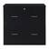 Front. OSP Home Furnishings - Alpine 2-Drawer Lateral File with Lockdowel Fastening System - Black.