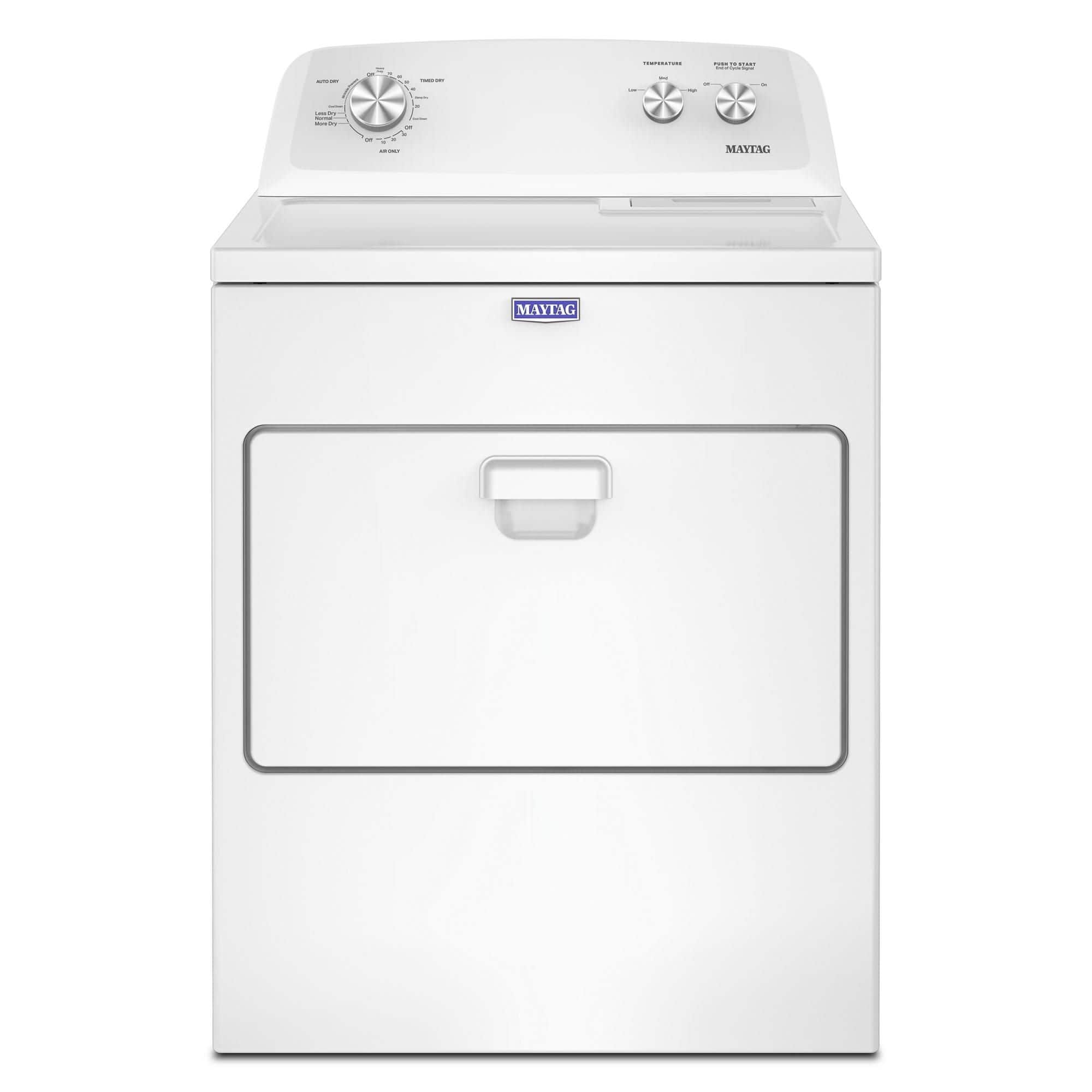 Maytag - 7.0 Cu. Ft. Top Load Electric Dryer with Wrinkle Prevent Option - White