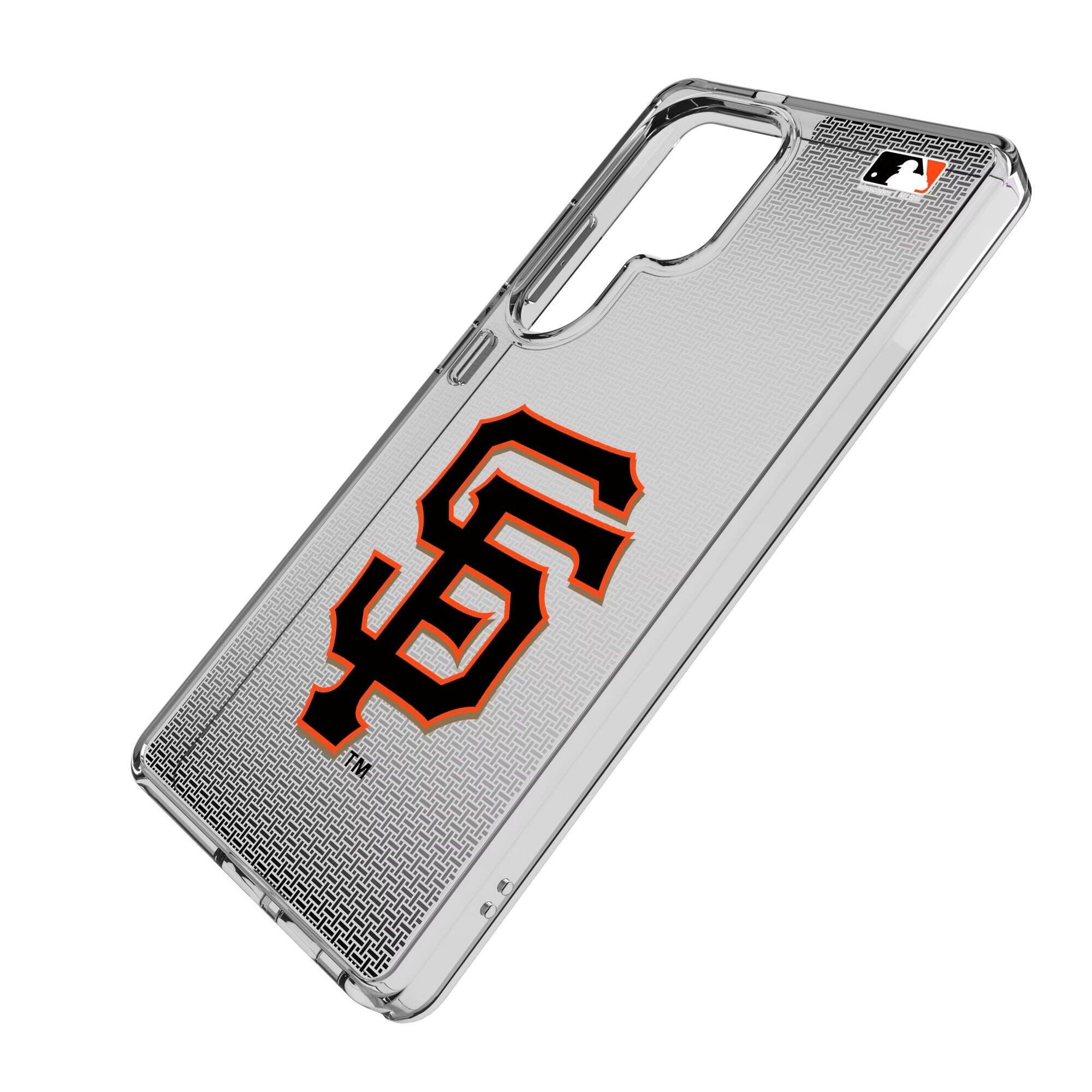 Alt View 1. Keyscaper - San Francisco Giants Linen Logo Galaxy Clear Case - S25 - Multicolor.
