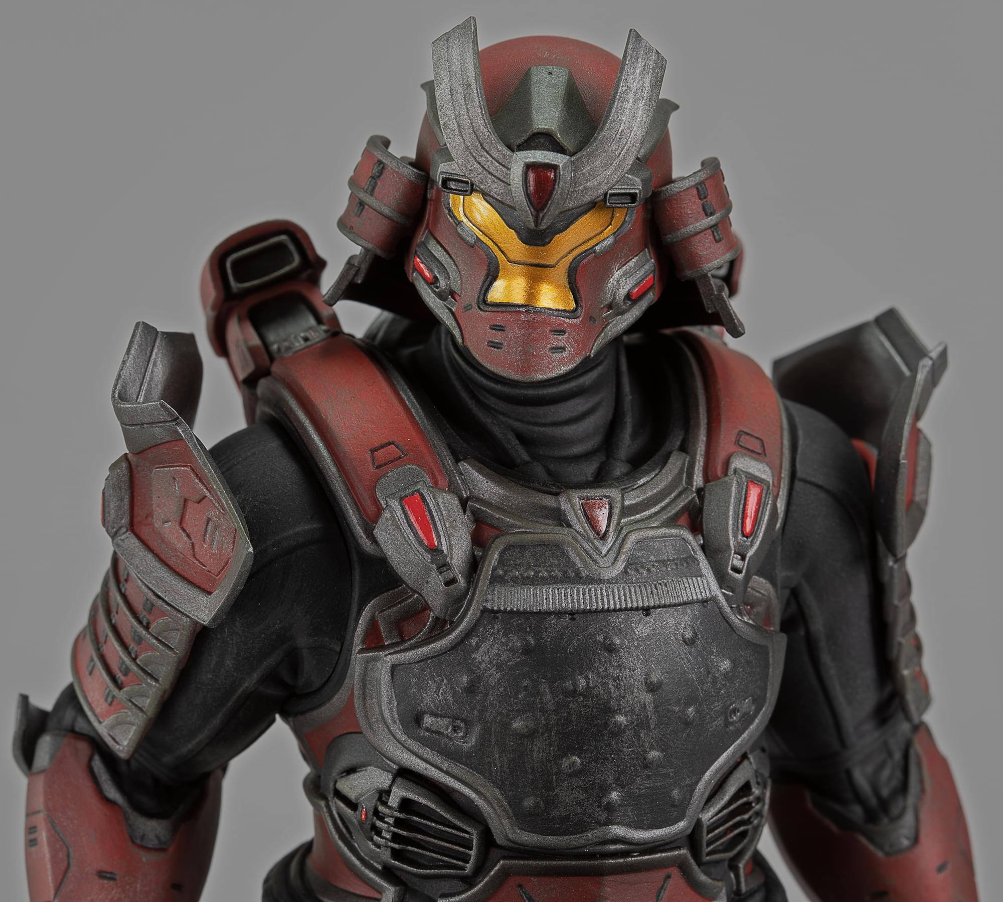Alt View 5. Dark Horse Comics - Halo Infinite: Spartan Yoroi PVC Statue - Red.