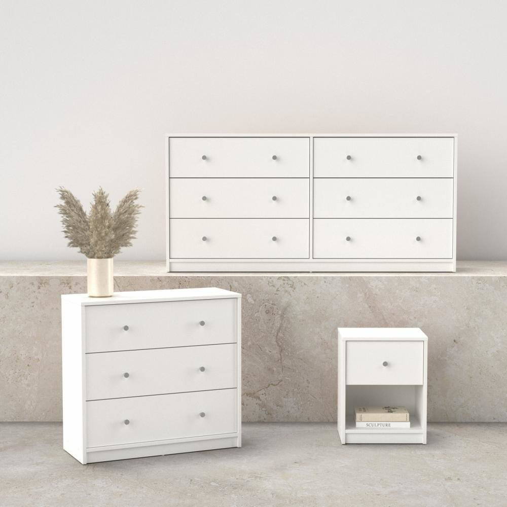 Left. Tvilum - Portland 3-Piece Bedroom Set - White.