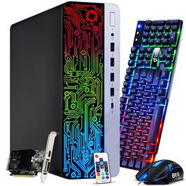 HP - Refurbished Excellent - RGB 600 G3 SFF Gaming Desktop PC | Intel i5-6th 3.2GHz | 16GB DDR4 RAM | 256GB SSD | NVIDIA GT 1030 | Wi-Fi | Windows11 - Black