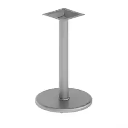 Flash Furniture - Beverly 18'' Round Restaurant Indoor/Outdoor Table Base with 3'' Dia. Table Height Column, Silver - Gray
