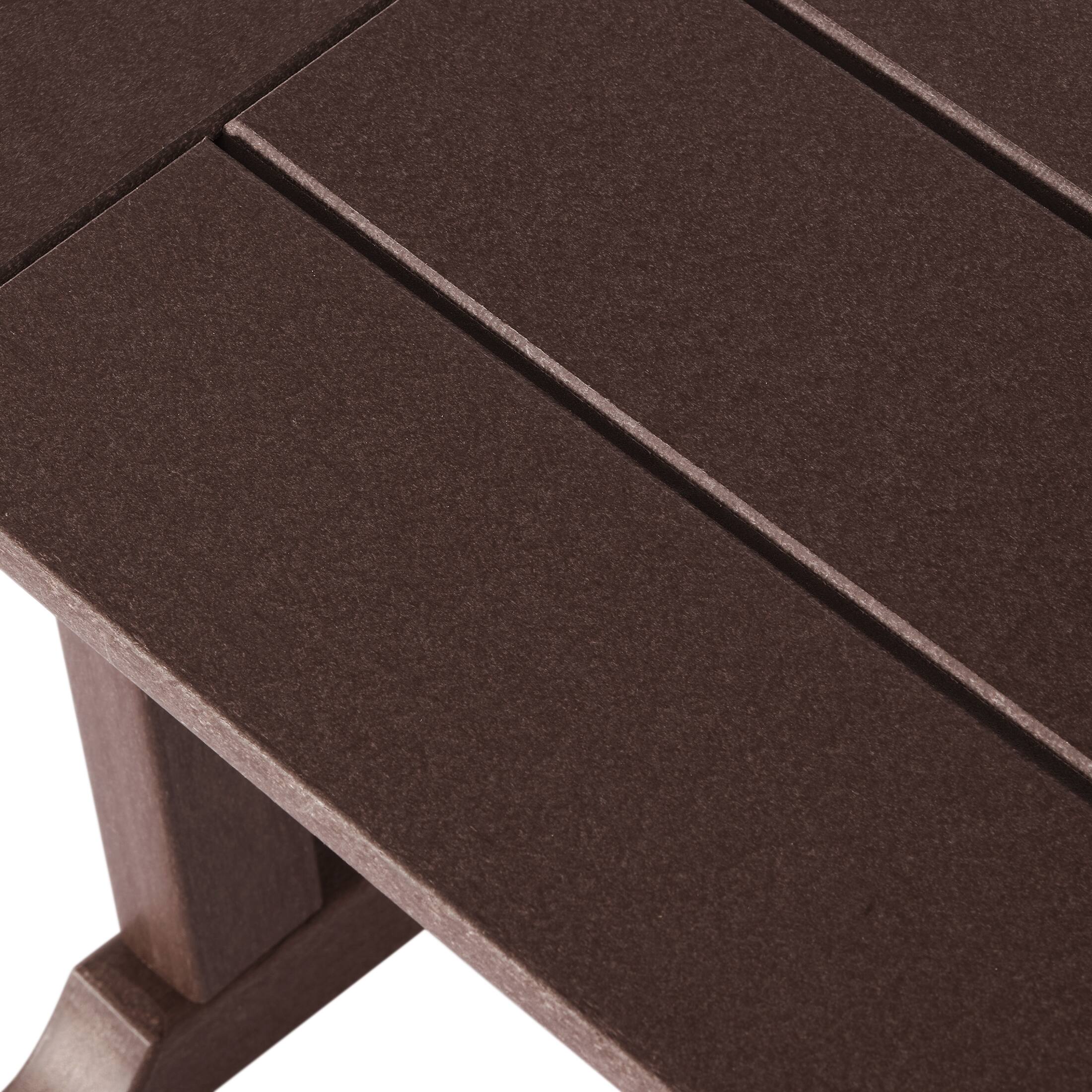 Alt View 2. WestinTrends - WestinTrends Malibu 65" Outdoor Patio Trestle Dining Bench - Dark Brown.