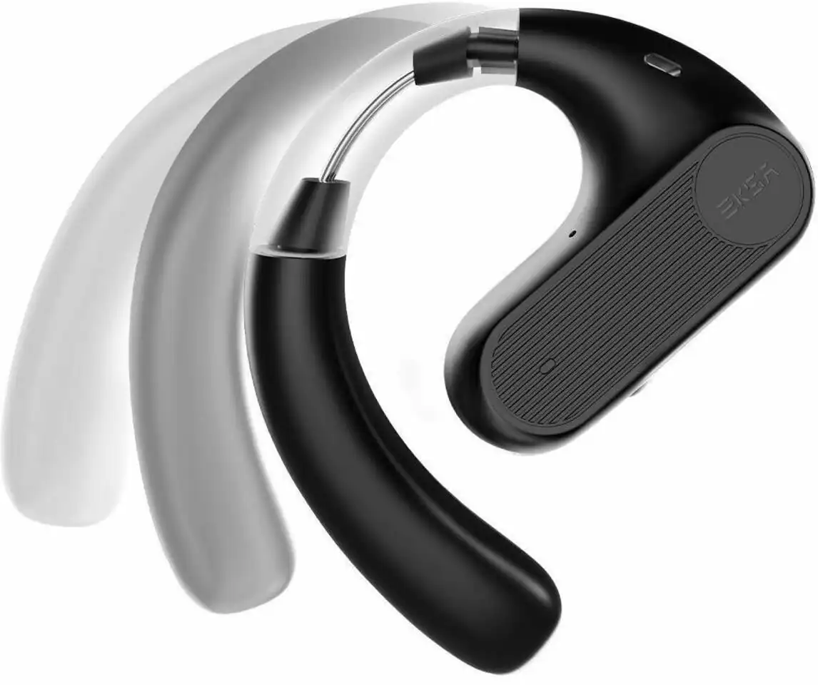 Alt View 20. EKSA Telecom - S30 AI-Powered Open-Ear Air Conduction True Wireless Headset - Black.
