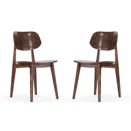 Front. Emma + Oliver - Gentry Set of 2 Solid Wood Dining Chairs with Curved Oval Backrests - Antique Copper.
