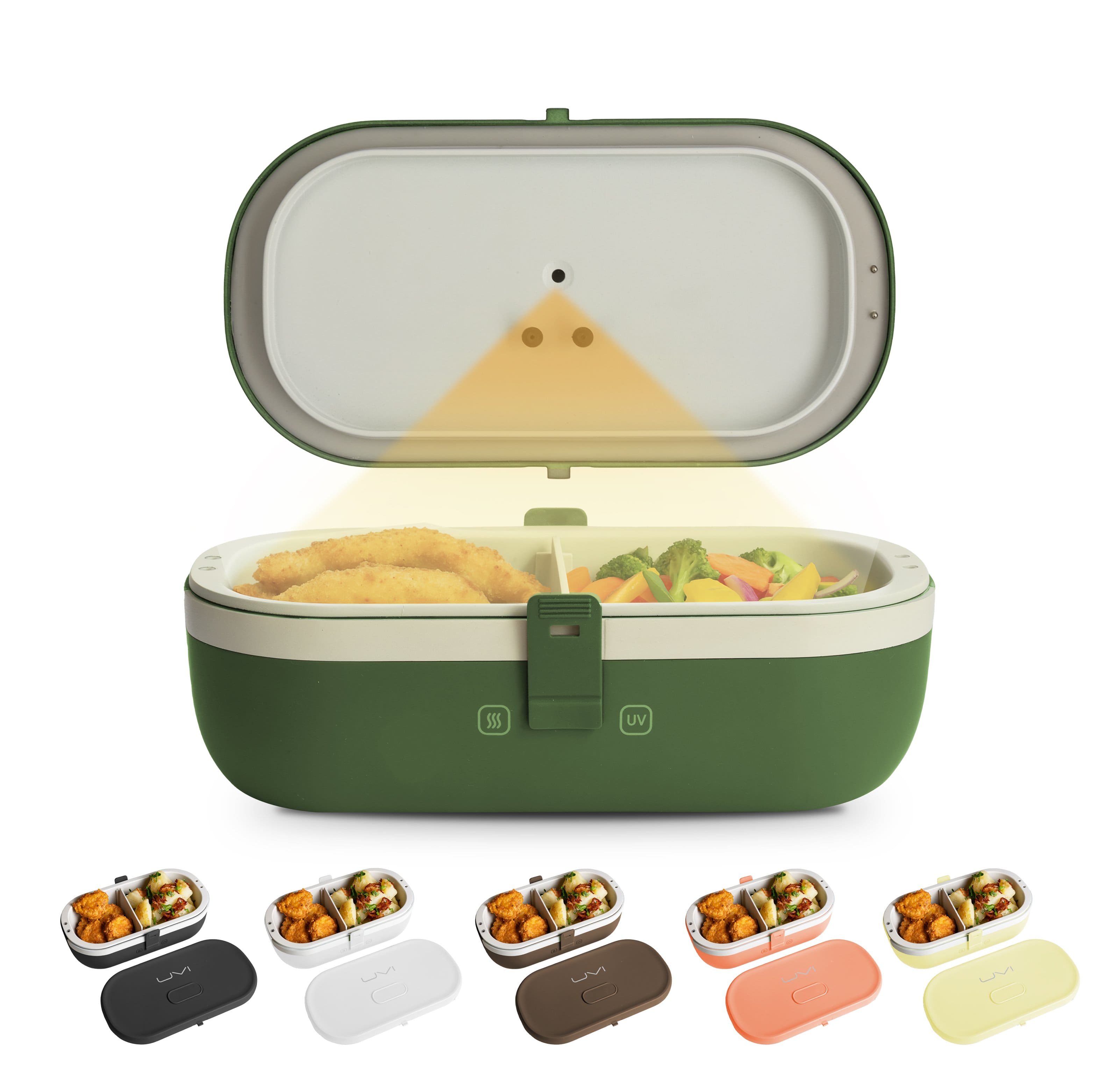 UVI - Plus Lunchbox – Portable Self-Heating Lunch Box with UV Sanitizer & USB-C Charging - Green Pea price history on PriceWatchPro