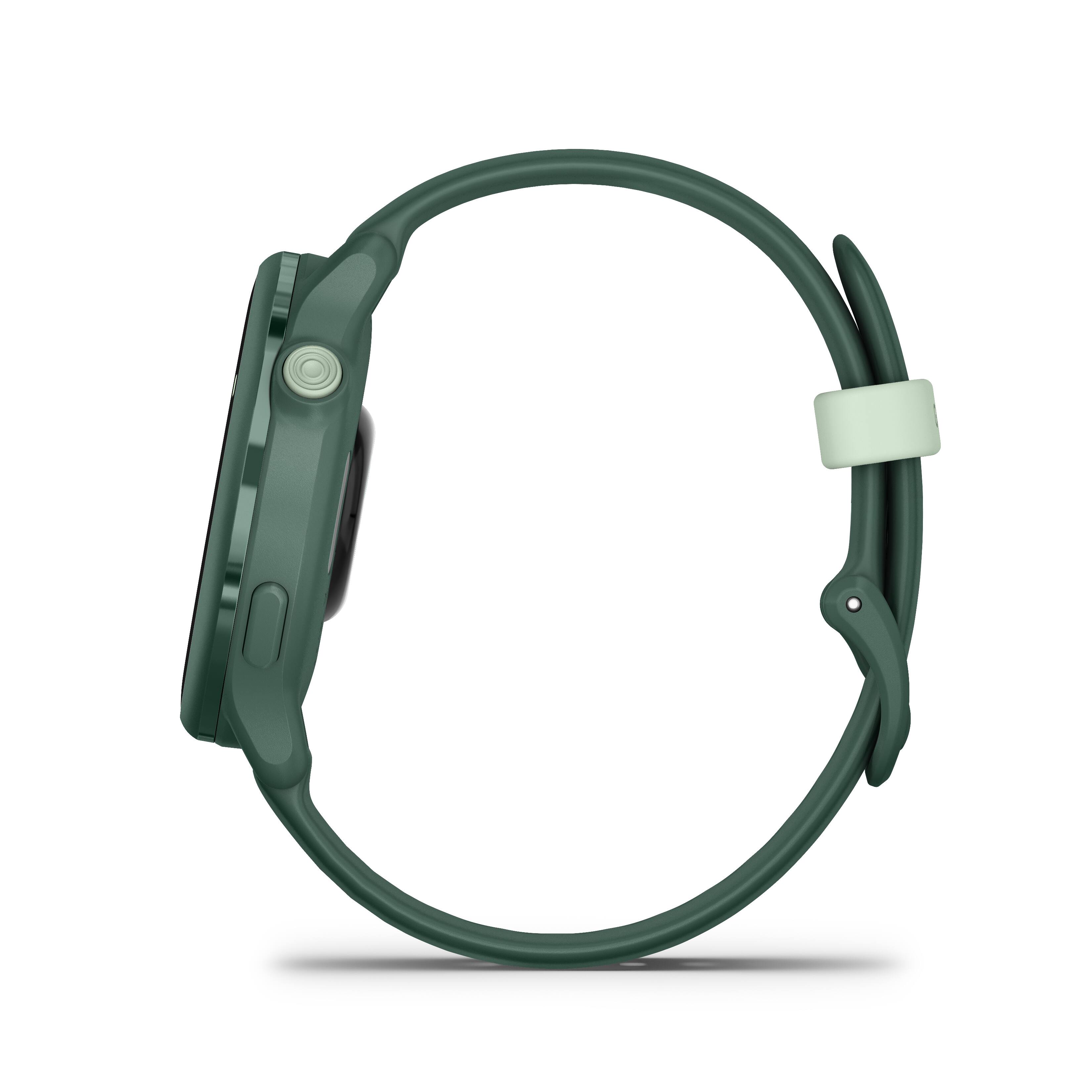 Alt View 7. Garmin - vívoactive 6 GPS Smartwatch 42 mm Fiber-reinforced polymer - Metallic Jasper Green with Jasper Green Band.