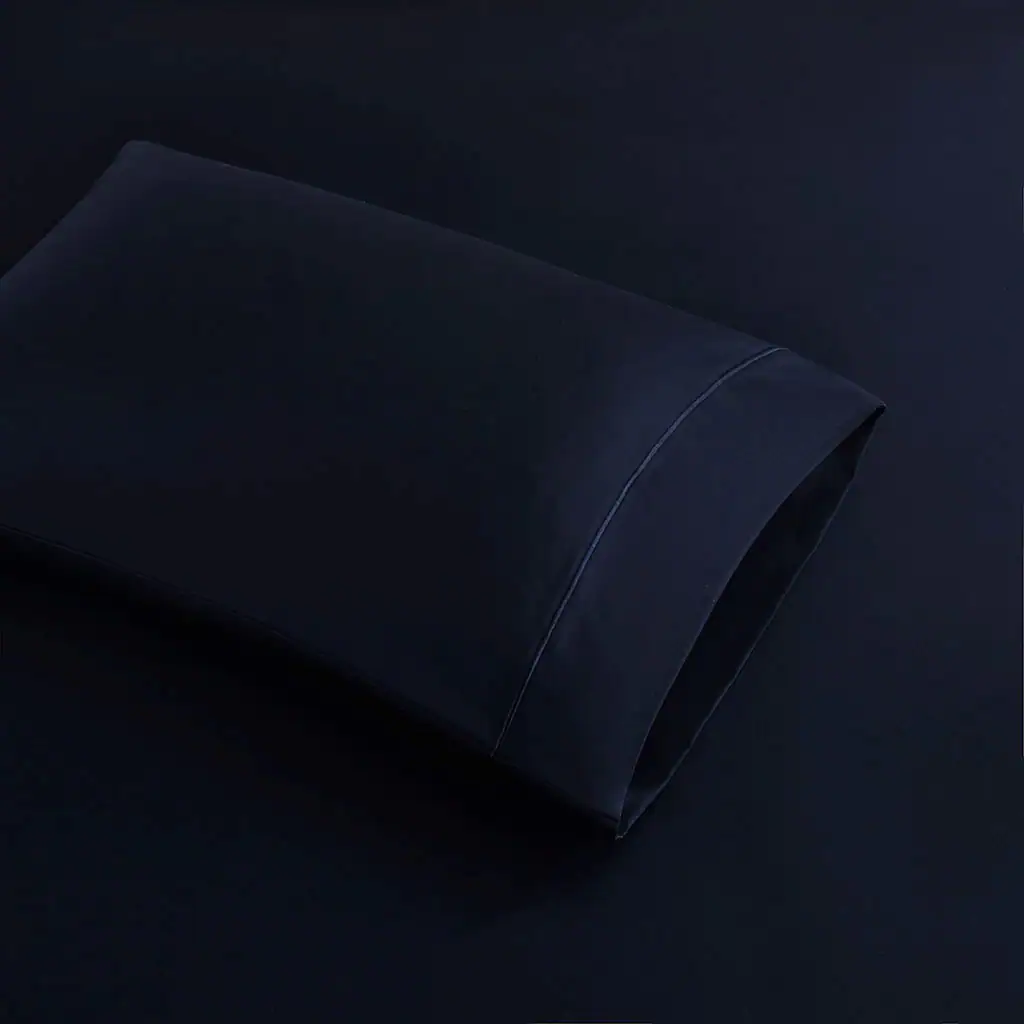 Alt View 3. Gracie Mills - Gracie Mills Noelia 600 Thread Count Cotton Sheet Set - Navy.