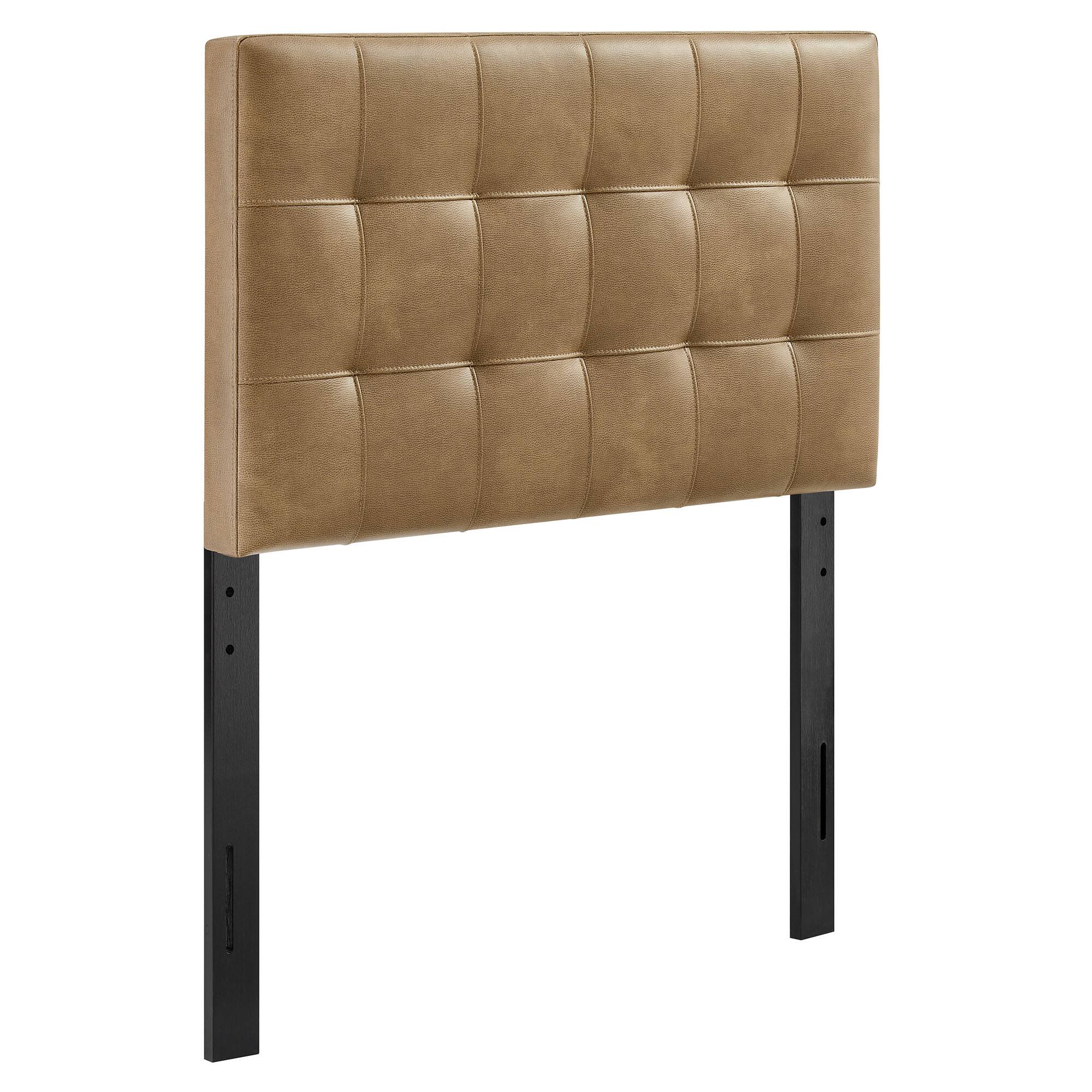 Angle. Modway - Lily Upholstered Vinyl Headboard by Modway - Toast.
