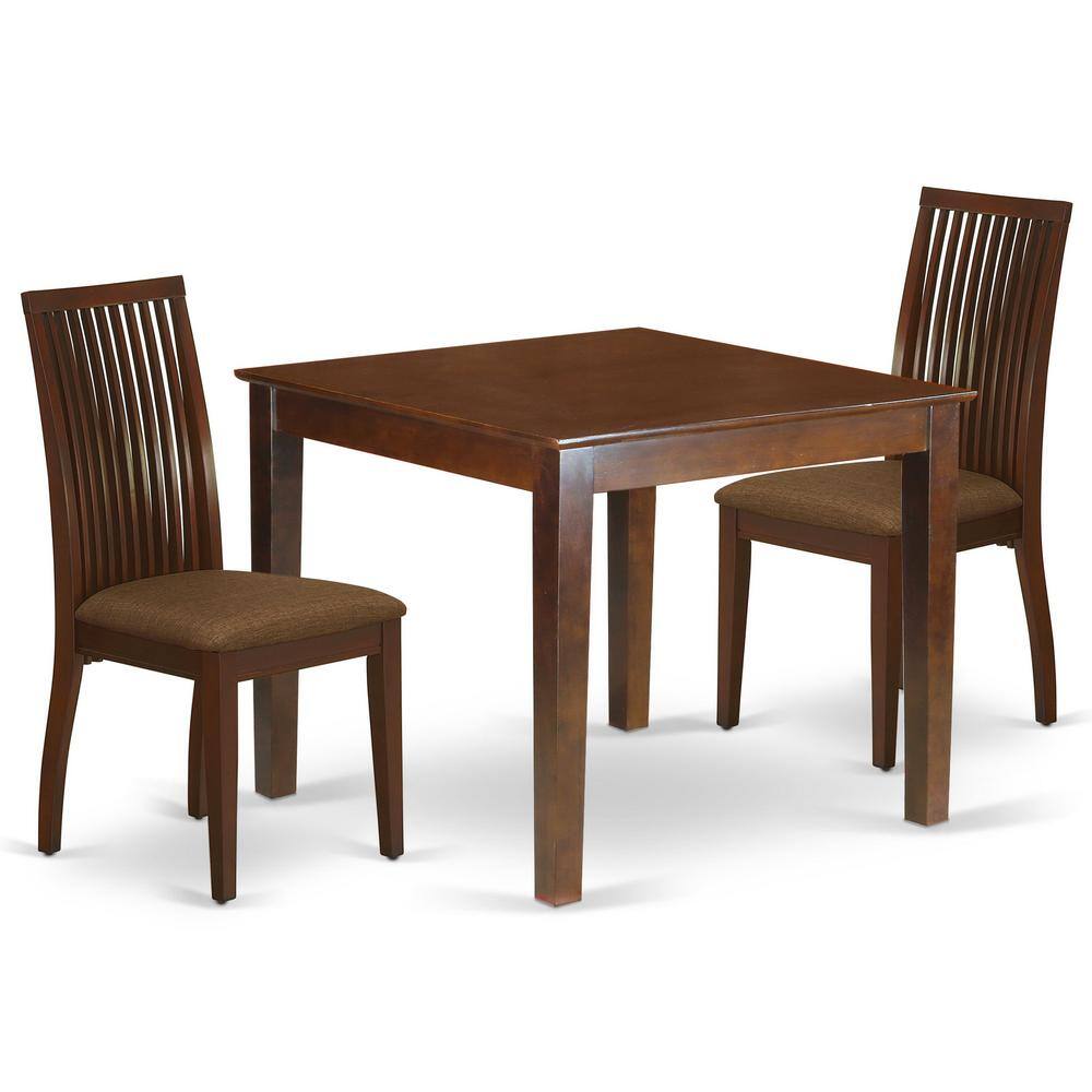 Back. East West Furniture - Dining Room Set Mahogany - Mahogany.