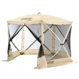 Clam - Quick-Set Venture 9 x 9 Ft Portable Outdoor Camping Canopy Shelter - Tan