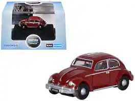 Volkswagen Beetle Ruby 1/148 (N) Scale Diecast Model Car by Oxford Diecast - Red