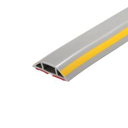 Unique Bargains - Floor Cord Cover Cable Protector 3.3ft Self Adhesive Extension Cable Management for Home Office 0.55" W x 0.28" H - Yellow Grey