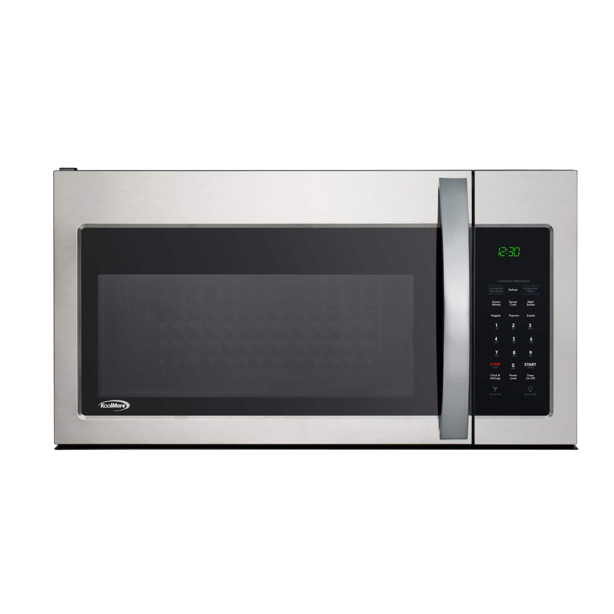 Koolmore - 30 in. 1.5 cu.ft Over-the-Range Convection Microwave Oven in Black (KM-MOTC-15SS) - Stainless-Steel