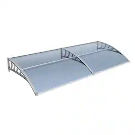 Winado - 35.46*78 Inch Window Awning Canopy, Polycarbonate Front Door Patio Cover for UV, Rain, Snow,Sunlight Protection - Blue