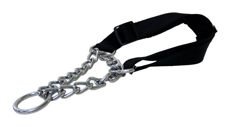 Angle. PDQ - PDQ Black / Silver Steel Dog Collar Large - Black, Silver.