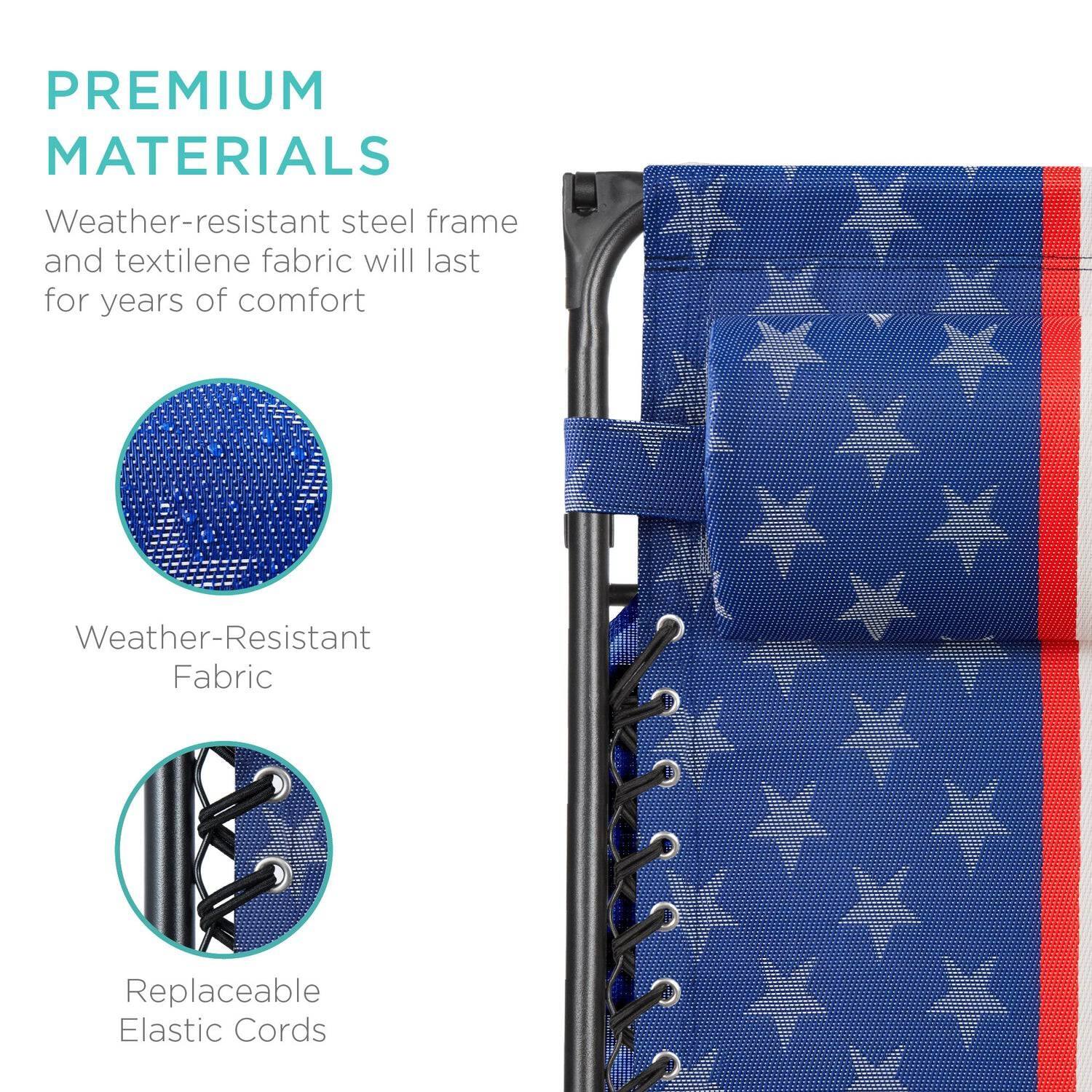 PREMIUM MATERIALS

Weather-resistant steel frame and textilene fabric will last for years of comfort

Weather-Resistant Fabric

Replaceable Elastic Cords