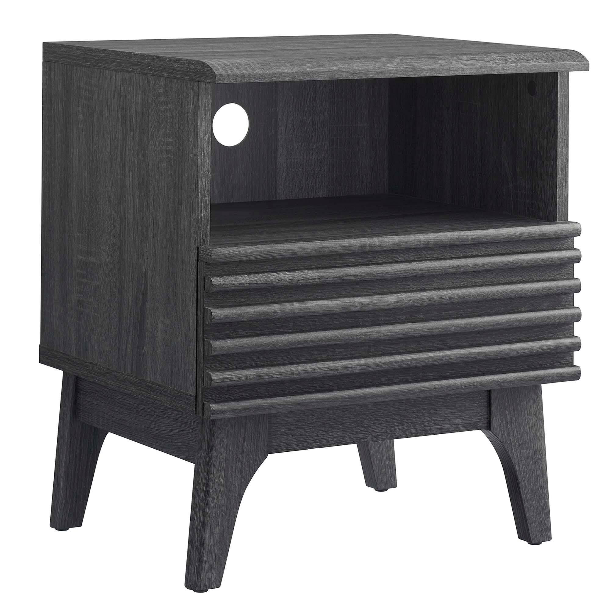 Angle. Modway - Render Nightstand by Modway - Charcoal.