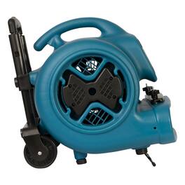 XPOWER - 1/2 HP 2980 CFM, Dryer, Fan, Blower with Telescopic Handle, Wheels, Carpet Clamp - Blue