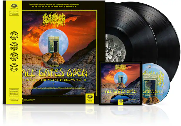 Century Media Records in association with the /torgate Research Society present
MUSIC FROM THE MOTION PICTURE SOUNDTRACK
WARNING: NO ONLY DOORWAY
ALL GATES OPEN
IN SEARCH OF ABSOLUTE ELSEWHERE
ORIGINAL SOUNDTRACK MUSIC COMPOSED AND PERFORMED BY BLOOD INCANTATION
/torgate REPORT
Juper Cornovirion and Artrocolor
STEREO