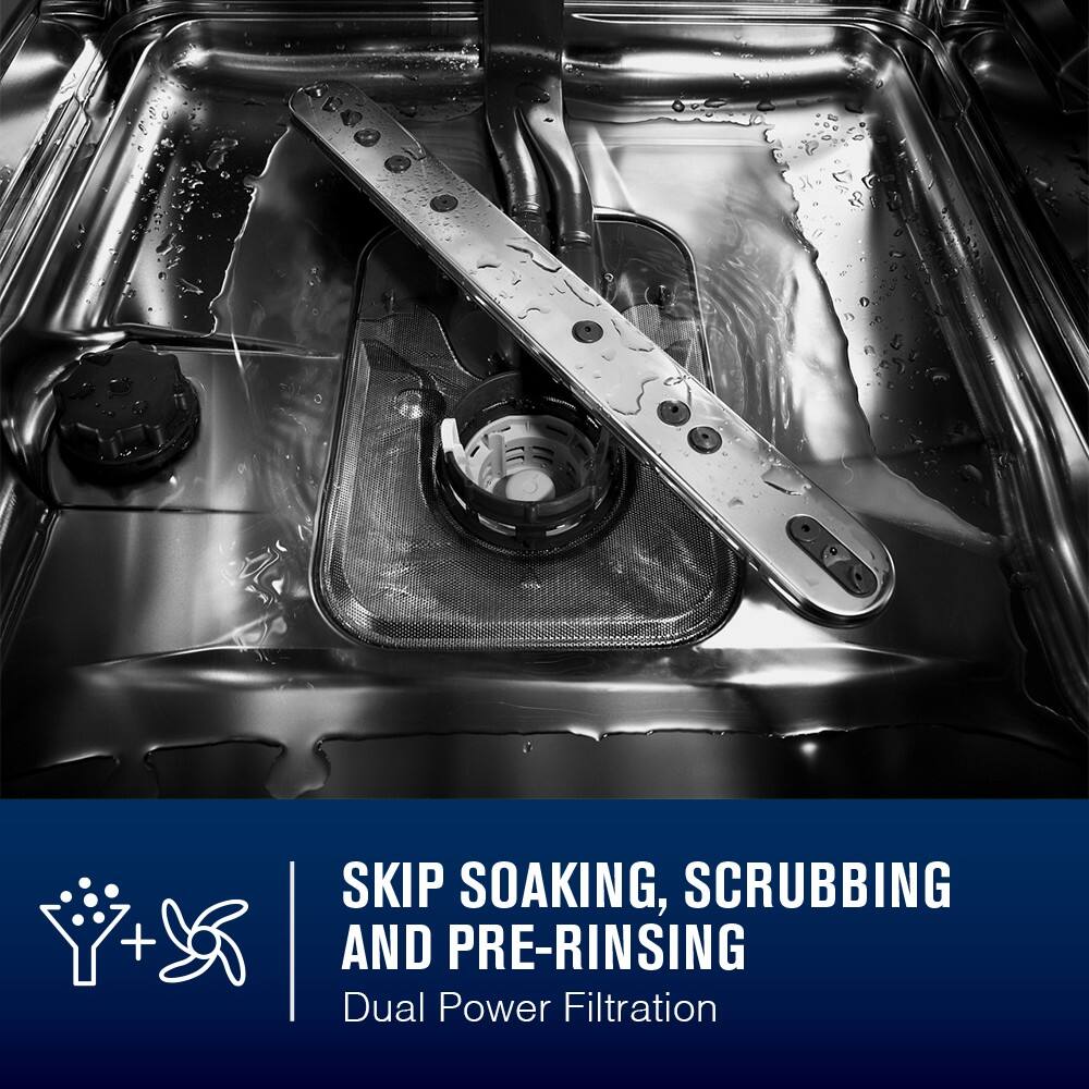 SKIP SOAKING, SCRUBBING AND PRE-RINSING  
Dual Power Filtration