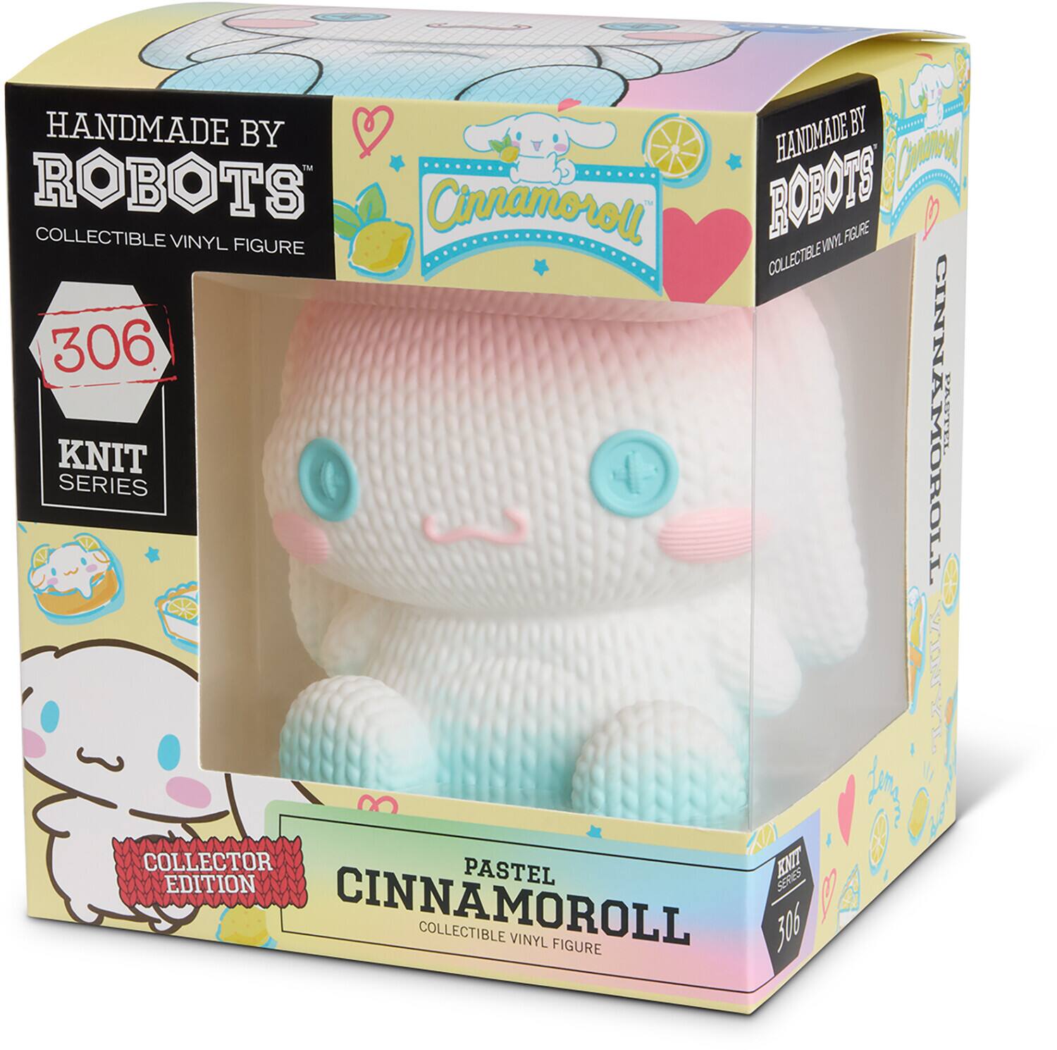 HANDMADE BY ROBOTS  
COLLECTIBLE VINYL FIGURE  
306  
KNIT SERIES  
CINNAMOROLL  
PASTEL EDITION  
COLLECTOR EDITION