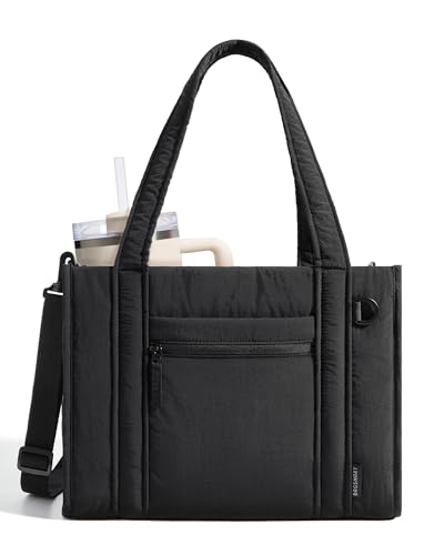 Front. Vulpecula Spade - Small Tote Bag for Women, Crossbody Bag with Zipper, Crush Bow Purses for Travel Work College - 14l-black.