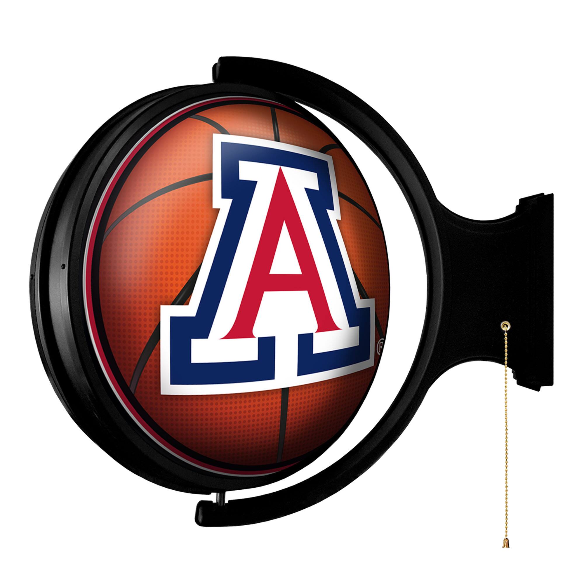 Alt View 1. The Fan-Brand - Arizona Wildcats Basketball 21'' x 23'' Rotating Lighted Wall Sign - Multicolor.