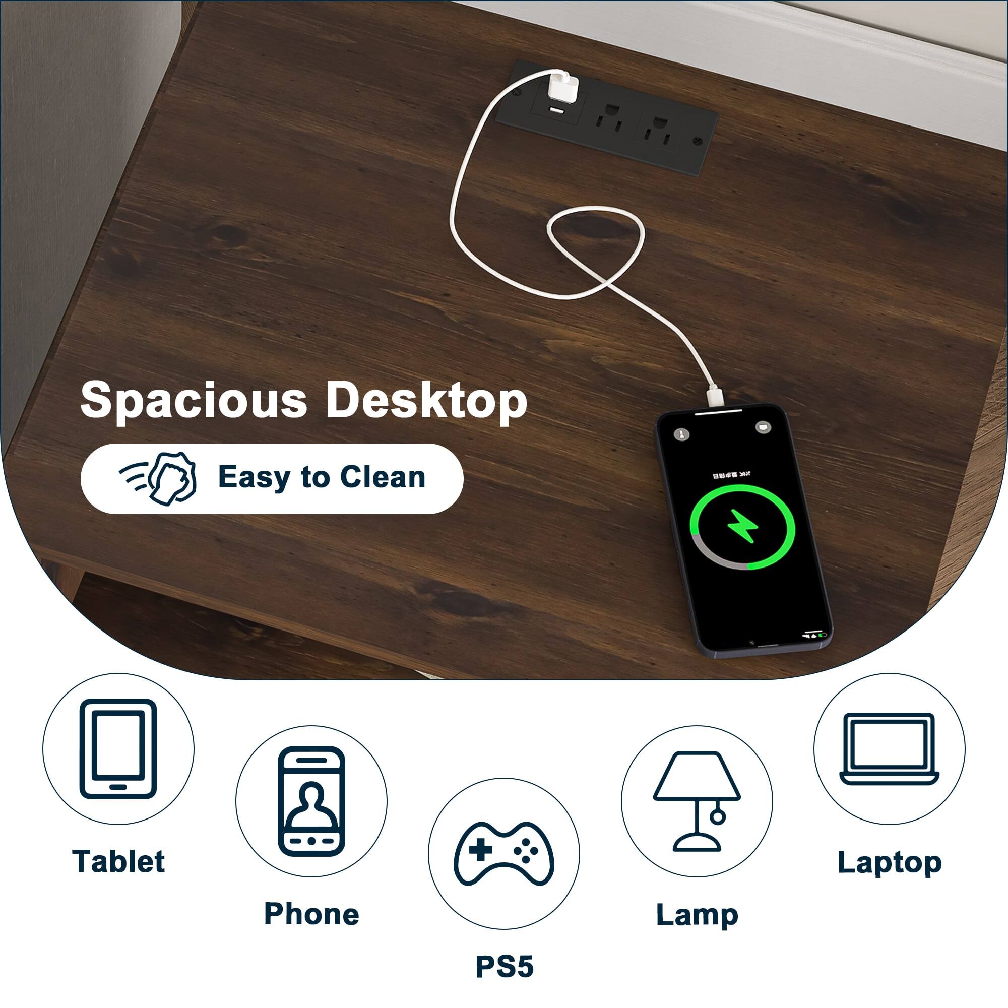 Spacious Desktop Easy to Clean Tablet Phone PS5 Lamp Laptop