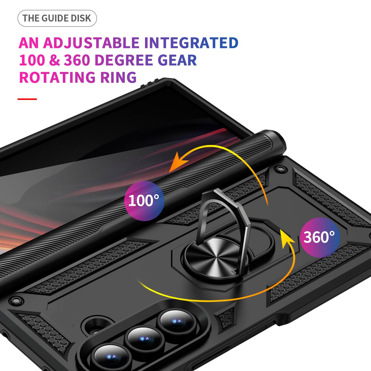 THE GUIDE DISK

AN ADJUSTABLE INTEGRATED 100 & 360 DEGREE GEAR ROTATING RING