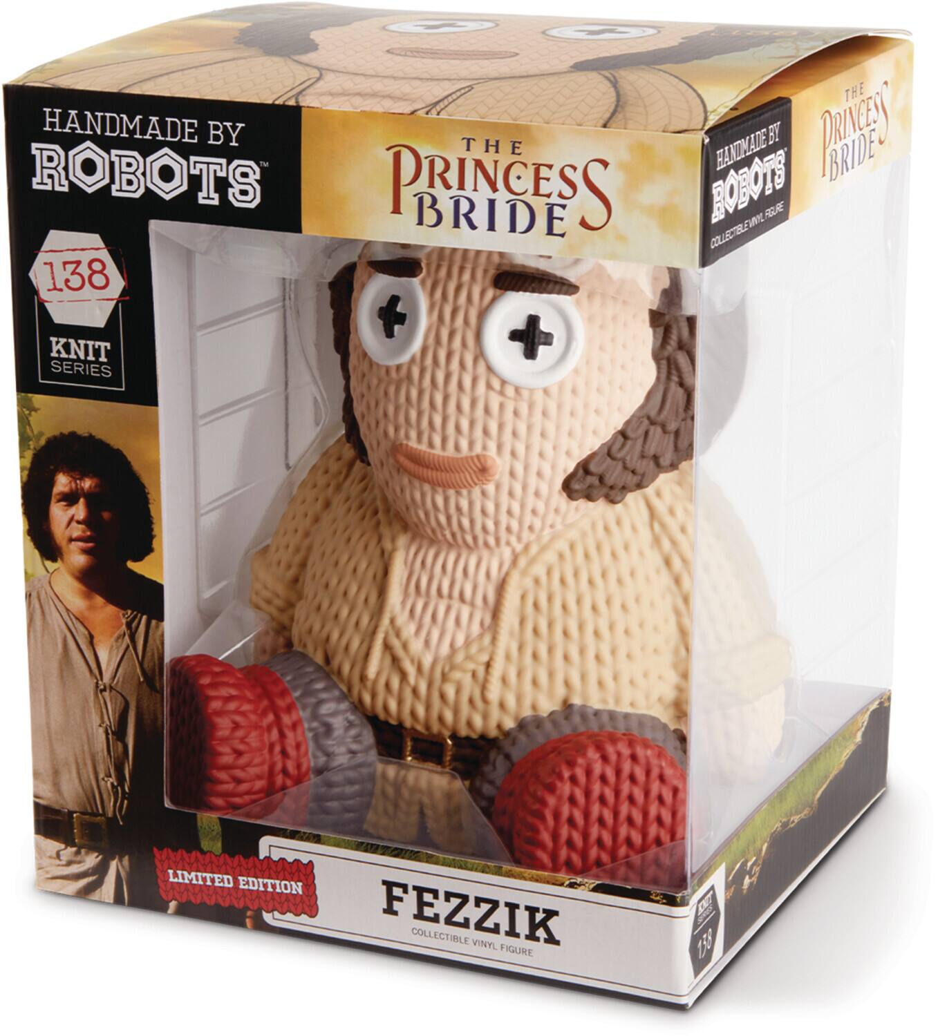 The Handmade by Robots Princess Bride Collectible Vinyl Figure, Fezzik, is a limited edition item from the 138 Knit Series.