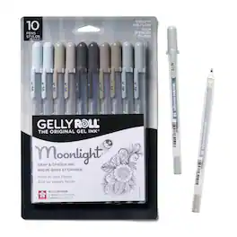 Sakura - Gelly Roll Moonlight 10 Gel Pens, Gray, Bold Line, 10 Pack