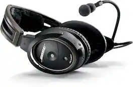 Bose - A20 Aviation Headset with Standard Dual Plug Cable - Black