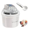 Front. VAVSEA - 1.5 Qt Ice Cream Maker with Scoop, Ice Cream Machine with LCD Digital Display & Timer, Double-Insulated Freezer Bowl, So - white.