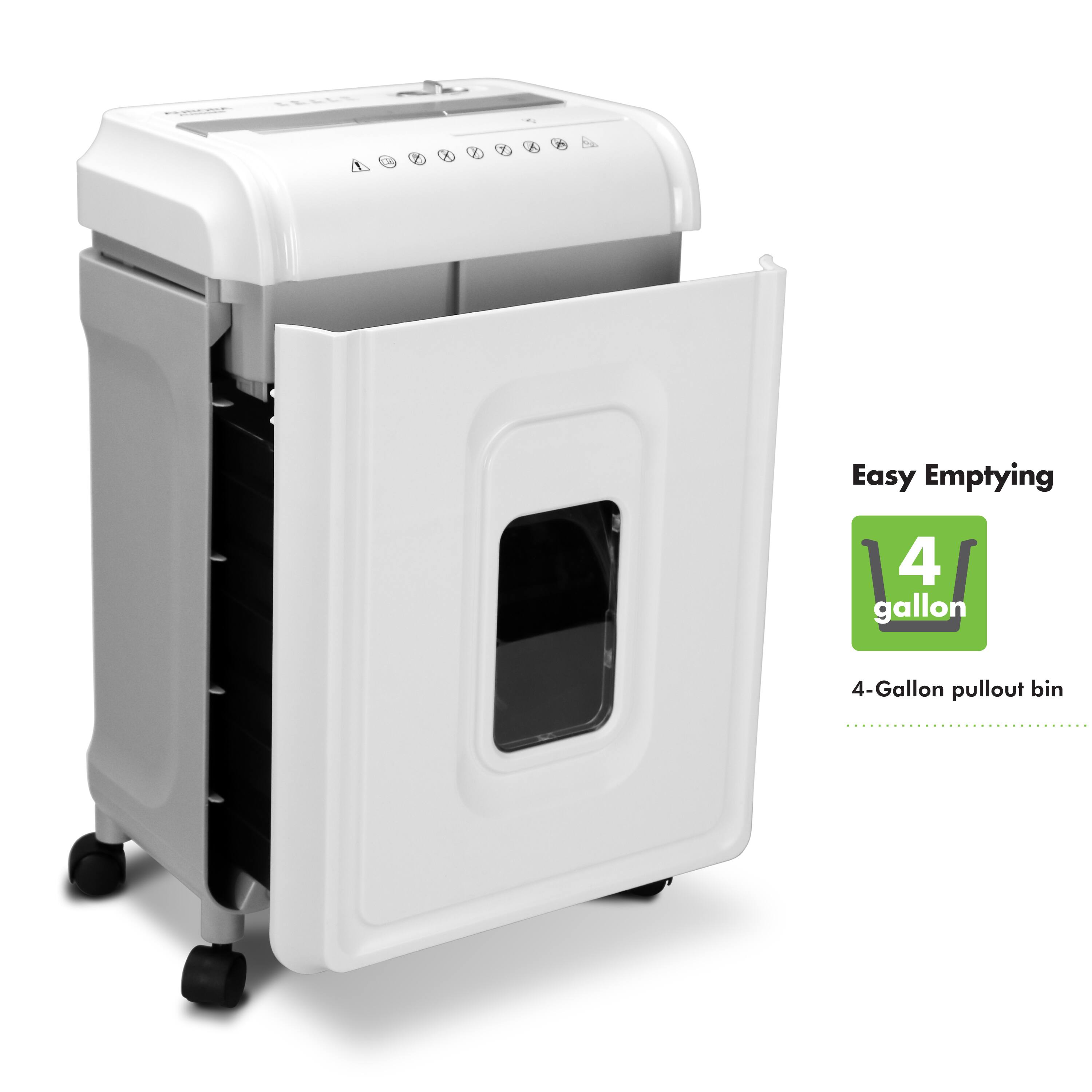 Easy Emptying  
4 gallon  
4-Gallon pullout bin