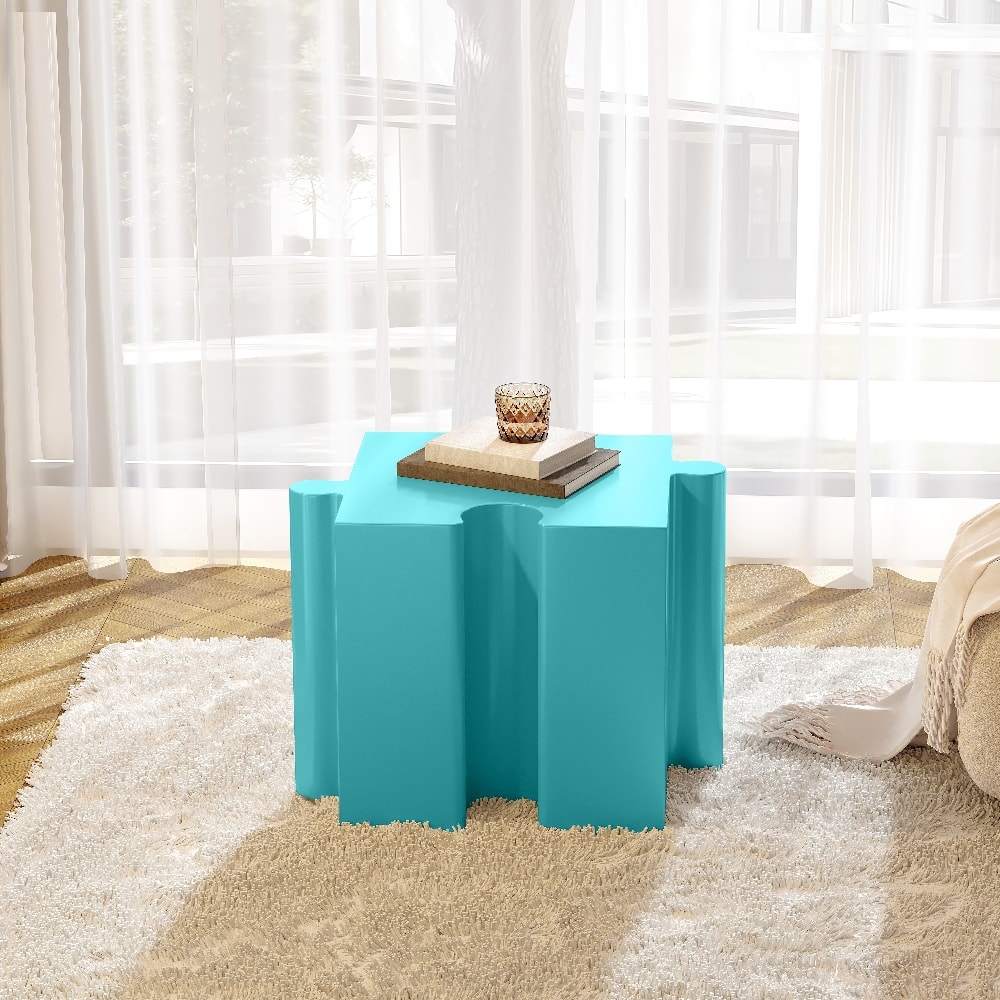 Loheer - Modular Side Table Puzzle Art Outdoor Table - Light Blue